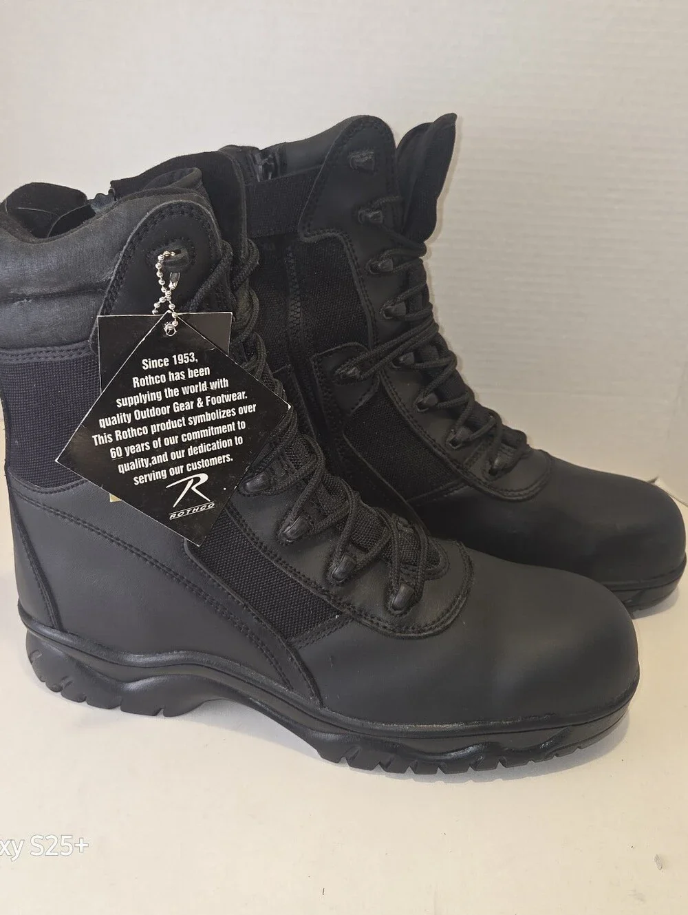 Rothco Forced Entry Tactical Boot With Side Zipper & Composite Toe - 8 In # 5063